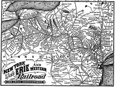 Erie Railroad System Map