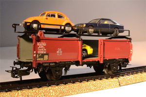 Märklin 46404: Autotransportwagen NS + DAF 66